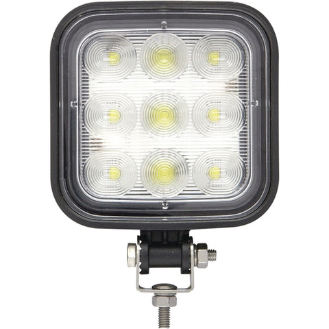 LED Flood Beam Sqr/Wide Angle Work Light,  12/24V,  9 LEDs,  1492 Lumens