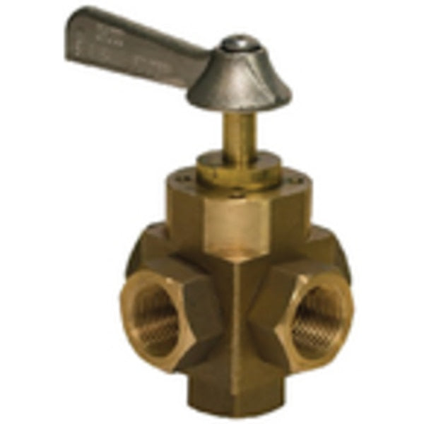 FV-550L Bronze 5-Way Tank Selector Valve 1/2" Full Flow