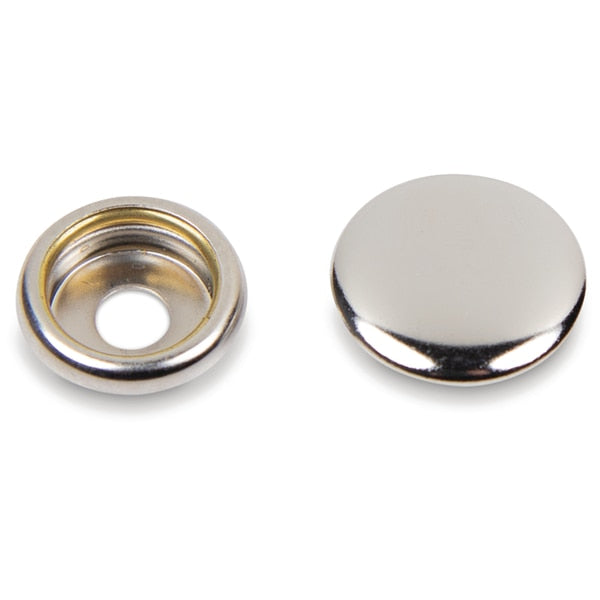 Stainless Steel Button Socket With Barrel,  Female,  11/64",  100 Sets