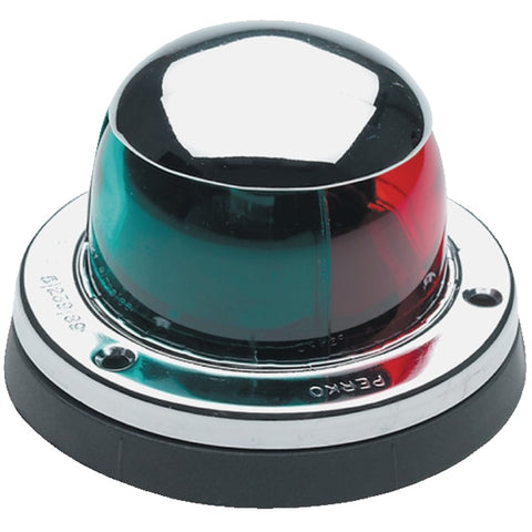 Horizontal Mount Chrome Plated Brass Bi-Color Bow Light,  2-3/8" O.D.