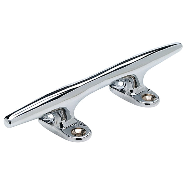 Chrome Plated Polished Brass Hollow Base Yacht Cleat,  5-1/2"Lx1-1/4"H