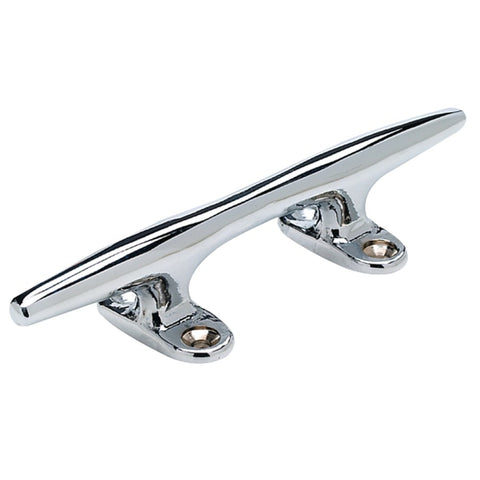 Chrome Plated Polished Brass Hollow Base Yacht Cleat,  5-1/2"Lx1-1/4"H