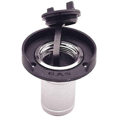 Chrome Plated Zinc Gas Deck Fill With Cap For 1-1/2"Hose