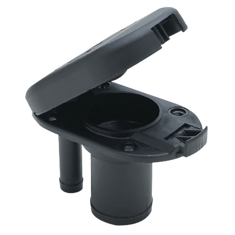 Molded Plastic Gas Deck Fill With Vent and Cap For 1-1/2"Hose