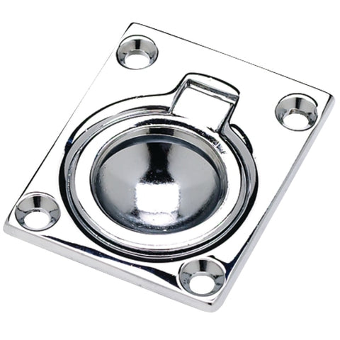 Flush Ring Pull,  Chrome Plated Zinc,  1-3/4" x 1-3/8"