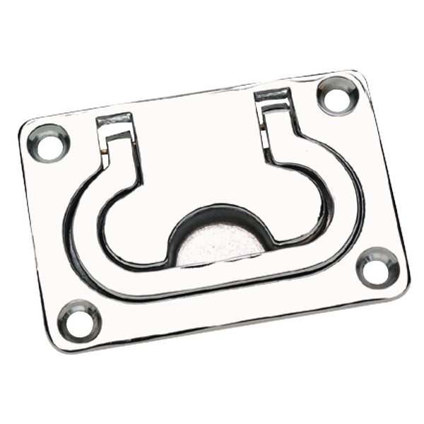 Flush Lifting Handle Chrome Plated Brass,  3" x 2-1/16"