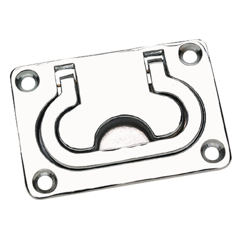 Flush Lifting Handle Chrome Plated Brass,  3" x 2-1/16"