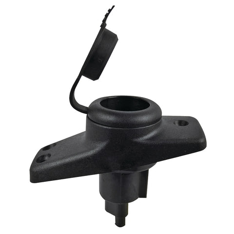 Spare Light Base Assembly,  Blk Nylon Plastic w/Rubber Cover