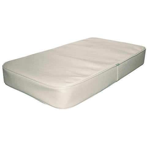 White Cooler Cushion w/Snap Straps,  Fits 72 Qt.,  26-1/4"x15-1/4"x3"