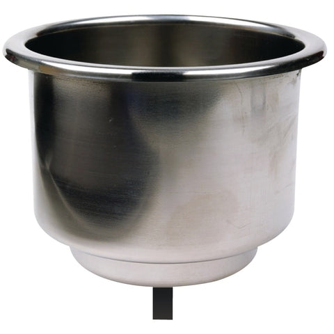 Stainless-Steel Drink Holder With 3/8" Drain