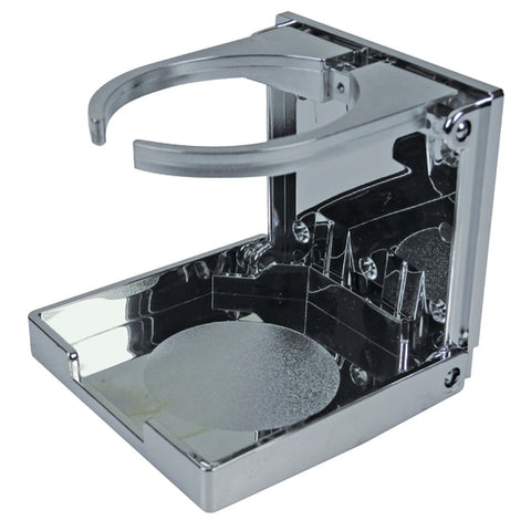 Chrome Plated Folding and Adjustable Drink Holder