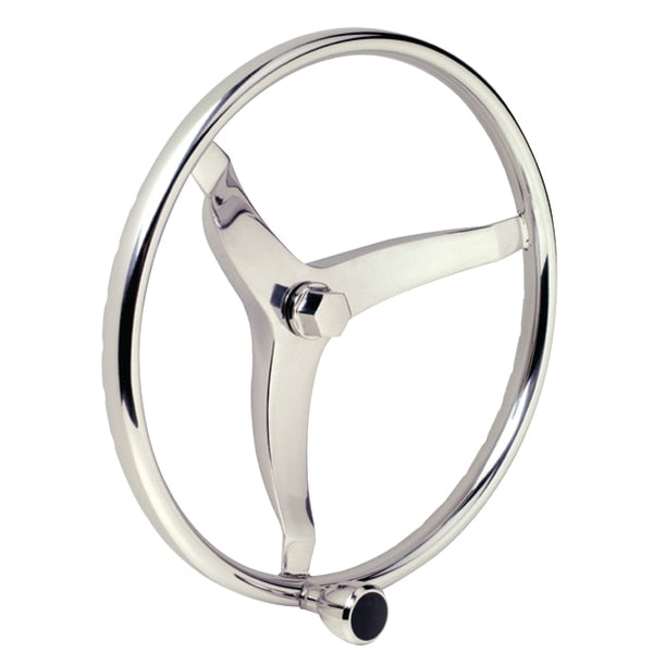 Stainless Steel Sports Steering Wheel With Turning Knob