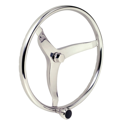 Stainless Steel Sports Steering Wheel With Turning Knob