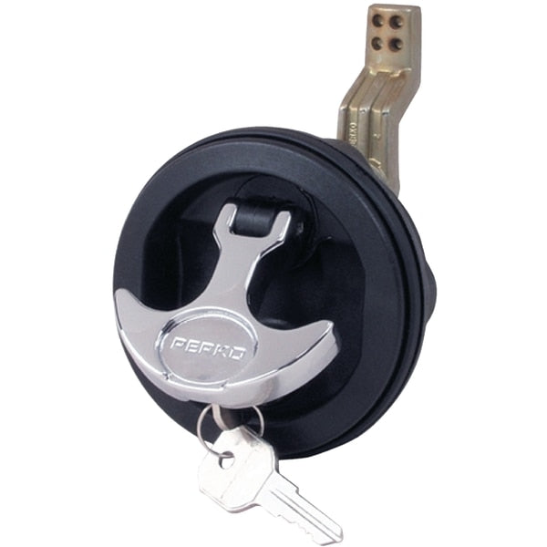 Surface-Mount Locking Latch for 1/8" to 3/4" Thick,  Black