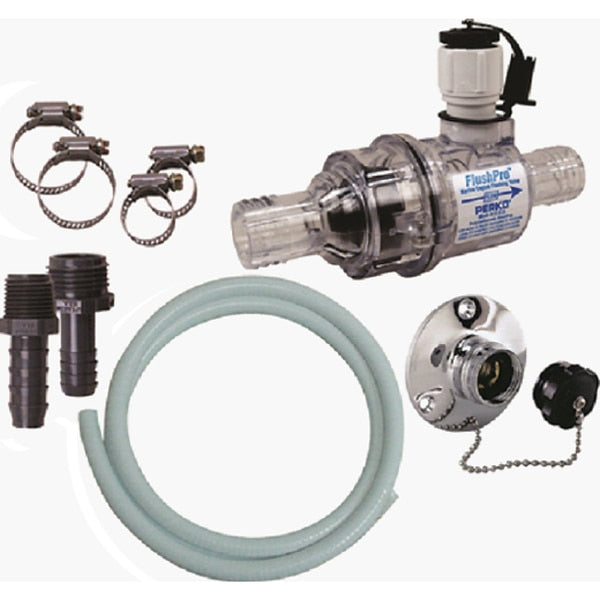 Freshwater Inboard Flushing Kit w/ 7' Hose,  Fittings and Clamps