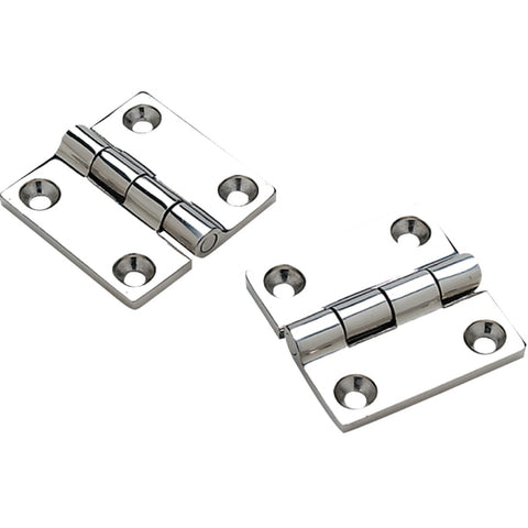 (2) 316 Stainless Steel Butt Hinges,  1-1/2" x 1-1/2"