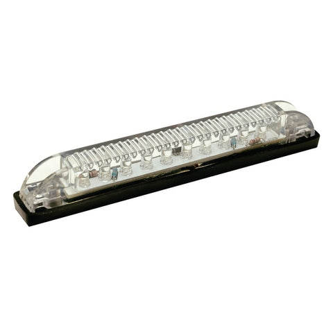 White LED Underwater Light Strip,  10 LEDs,  20 Lumens,  6" L x 1/2" W