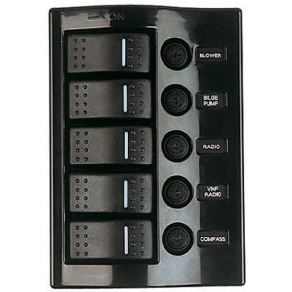 Panel-5 Switch Fuse Wave Style,  #425110-1