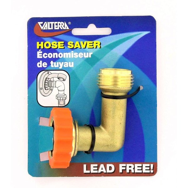 HOSE SAVER 90DEGREES,  BRASS,  LEAD-FREE,  CARDED