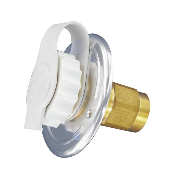 WATER INLET,  2-3/4IN METAL FLANGE,  ALUM FINISH,  LEAD-FREE,  BULK