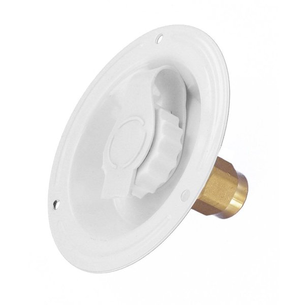 WATER INLET,  METAL RECESSED FLANGE,  WHITE,  LEAD-FREE,  BULK