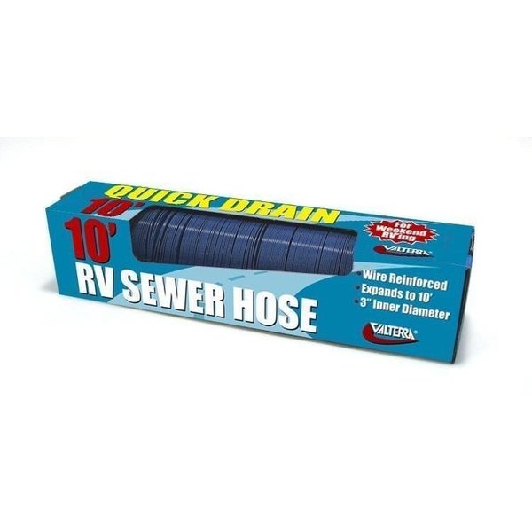 QUICK DRAIN HOSE,  STD.,  10FT,  BLUE,  BOXED