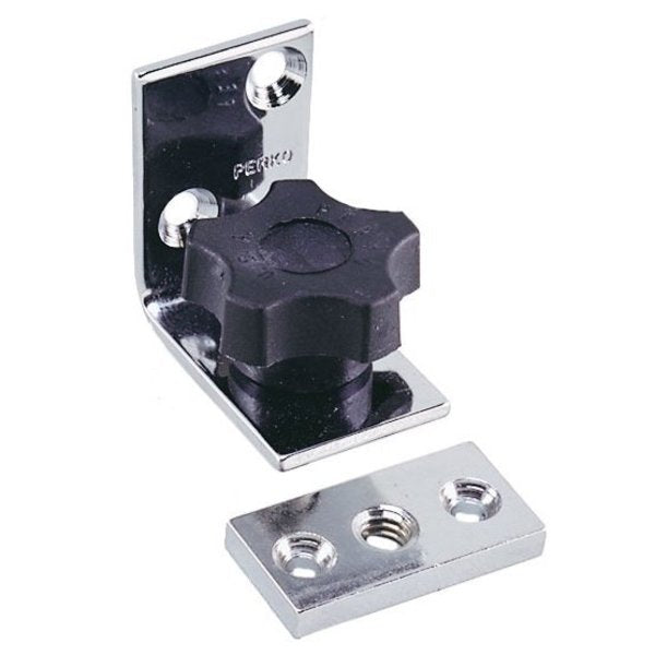 Perko 0719DP0CHR Chrome-Plated Removable Angled Fastener with Black Polymer Knob