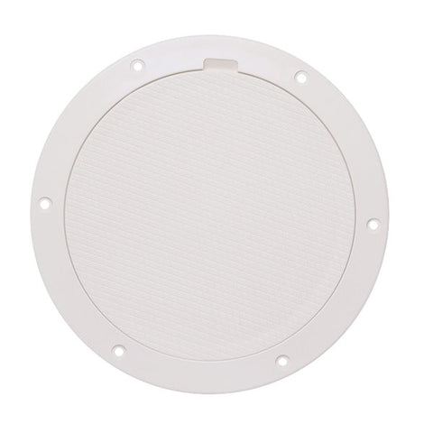 Beckson DP65-W Pry-Out Deck Plate - 6" with Diamond Center,  White
