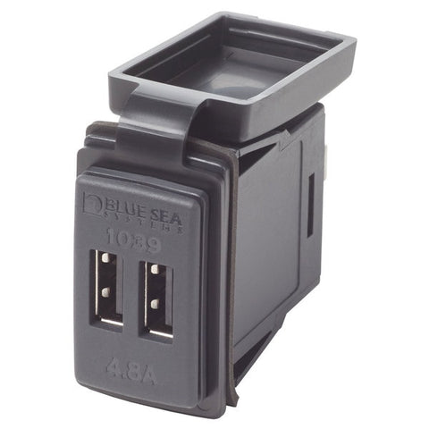 Blue Sea Systems 1039-BSS Dual USB Charger - Switch Mount,  4.8 A