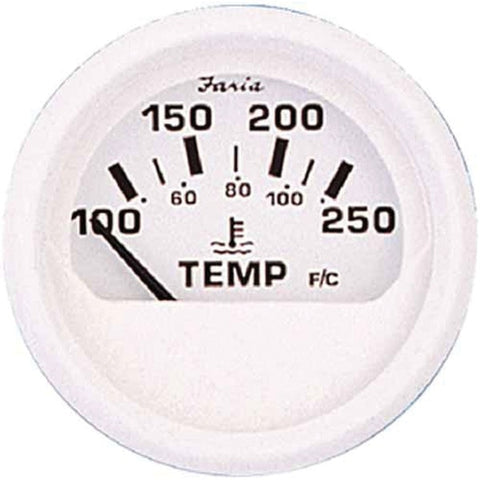 Faria 13110 Dress Water Temperature Gauge (100-250Â°F) - 2",  White