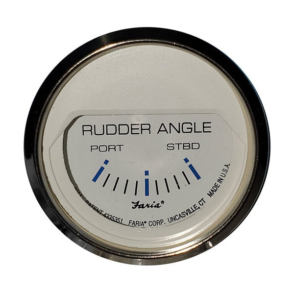 Faria 13822 Chesapeake Rudder Angle Indicator Gauge - White SS,  2"