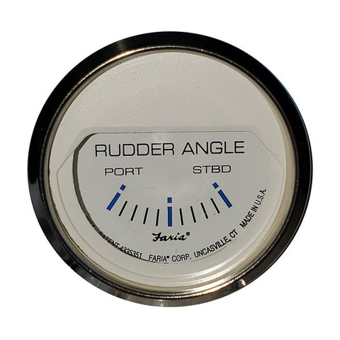 Faria 13822 Chesapeake Rudder Angle Indicator Gauge - White SS,  2"