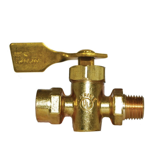 Attwood 88FV200-6 Fuel Shut-Off Valve - 1/4 in. NPT x 1/4 in. NPTF,  Brass