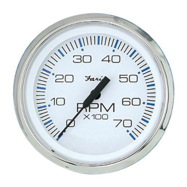 Faria 33817 Chesapeake Stainless Steel Tachometer (7000 RPM) - 4",  White
