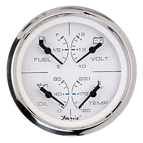33851 Fuel Level/Oil PSI (80 PSI)/Water Temp (100-250Â°F)/Voltmeter (10-16 VDC)-4"
