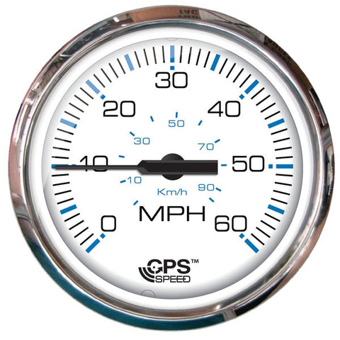 Faria 33839 GPS Speedometer - Chesapeake White,  Stainless Steel