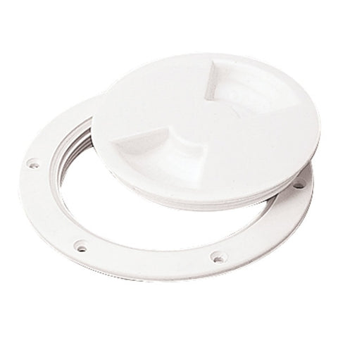 Sea-Dog 337150-1 Screw Out Deck Plate - 5-7/16",  White
