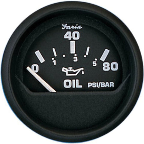 Faria 12803 Euro Oil Pressure Gauge (80 PSI) - 2",  Black