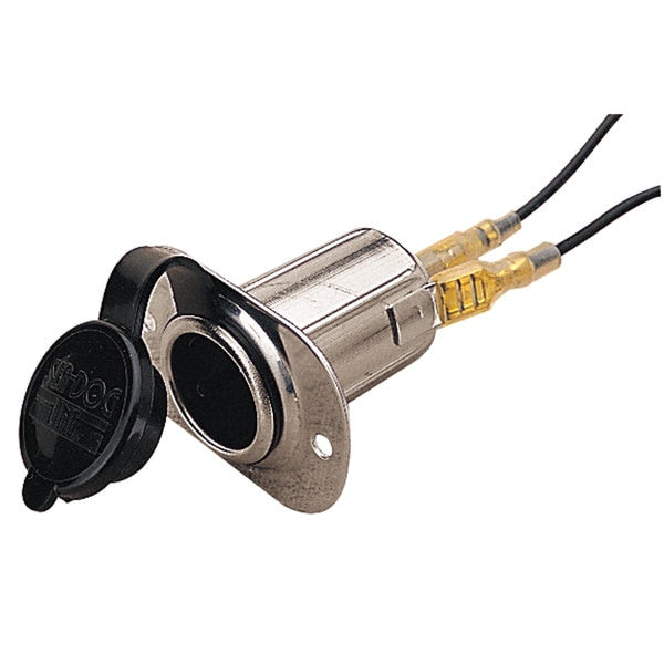 Sea-Dog 426053-1 12-Volt Power Socket - Stainless Steel Socket,  Molded Cap