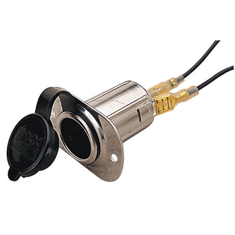 Sea-Dog 426053-1 12-Volt Power Socket - Stainless Steel Socket,  Molded Cap