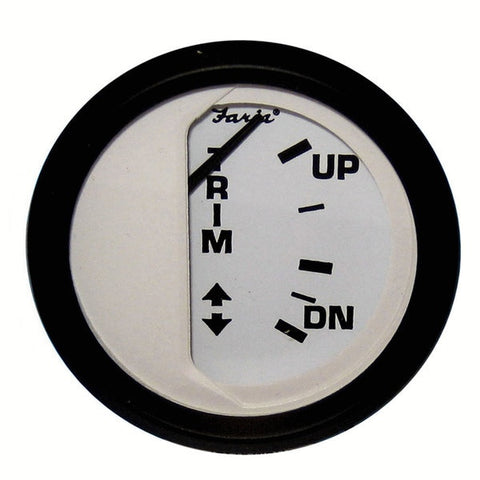 Faria 12916 Euro Trim Gauge (Mercury/Mariner/Mercruiser/Volvo DP/Yamaha 2001 and Newer) - 2",  White