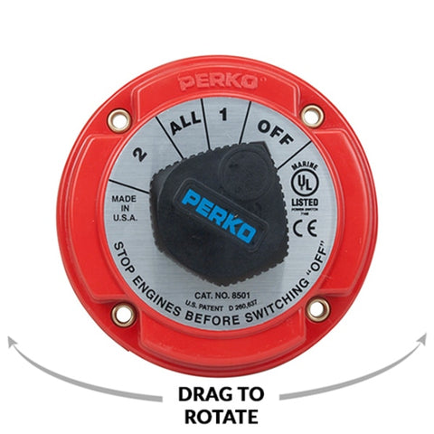 Perko 9703DP Heavy Duty Battery Disconnect Switch with Alternator Field Disconnect