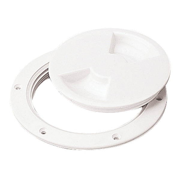 Sea-Dog 337140-1 Screw Out Deck Plate - 4-7/16",  White