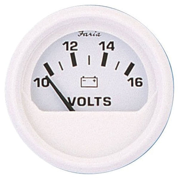 Faria 13120 Dress Voltmeter (10-16 VDC) - 2",  White
