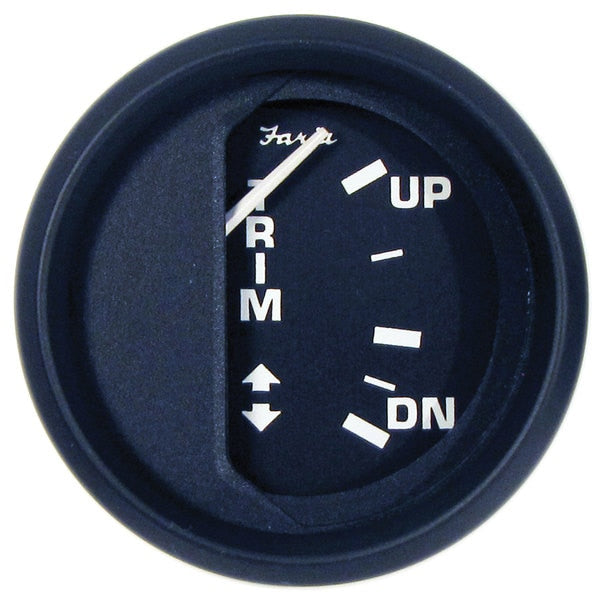 Faria 12828 Euro Trim Gauge (Mercury/Mariner/Mercruiser/Volvo DP/Yamaha 2001 and Newer) - 2",  Black