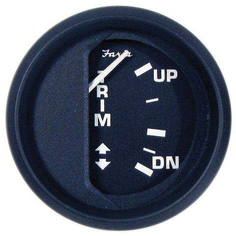 Faria 12828 Euro Trim Gauge (Mercury/Mariner/Mercruiser/Volvo DP/Yamaha 2001 and Newer) - 2",  Black