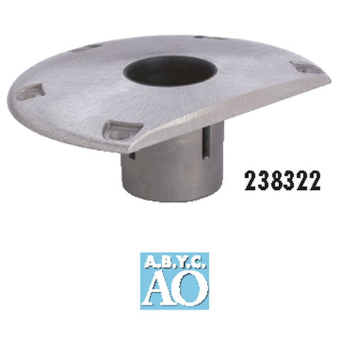 Attwood 238322-1 238 Series Socket Base - Aluminum,  9" D-Shaped