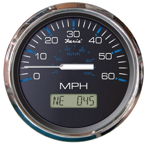 Faria 33726 Chesapeake GPS Speedometer - Black SS,  60 MPH