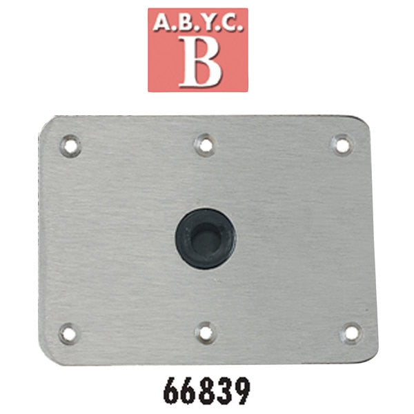 Attwood 66839 Lock'N-Pin 3/4" Pin Base - Stainless Steel with Nylon Bushing,  Non-Threaded - 6" x 8"