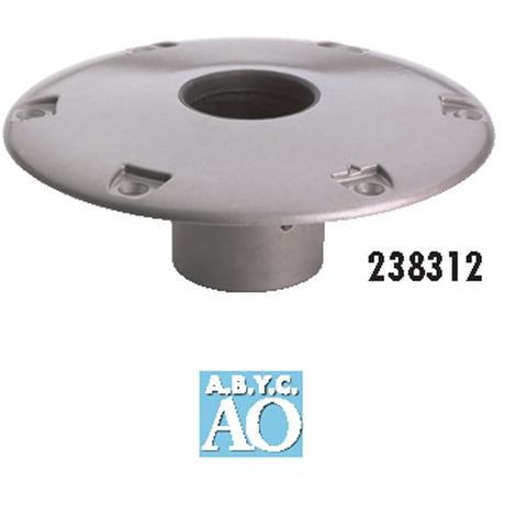 Attwood 238312-1 238 Series Aluminum Socket Base - 9" Round,  Anodized